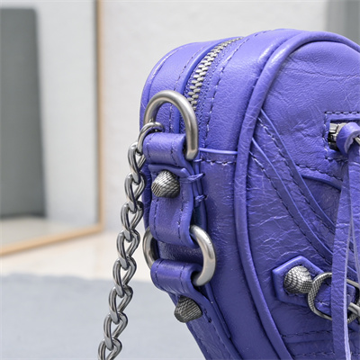 Women’s Le Cagole Heart Mini Bag In Arena Lambskin Purple Color