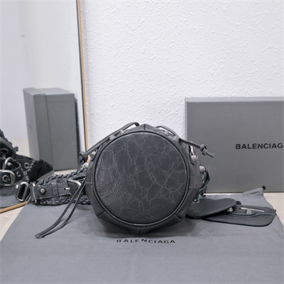 Women’s Le Cagole XS Bucket Bag In Arena Lambskin Dk Grey Color