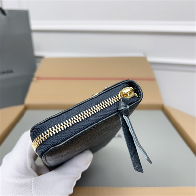 Le Cagole Continental Zippy Wallet In Arena Lambskin Dk Grey Color