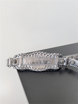 Women’s NEO Cagole XS Handbag In Metallized Arena Lambskin Silver Color