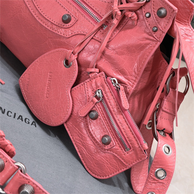 Women’s NEO Cagole City Small Handbag In Arena Lambskin Watermelon Color