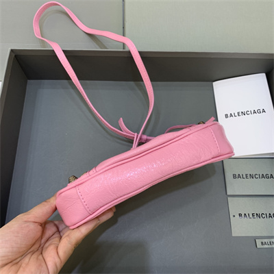 Women’s Le Cagole Mini Bag With Chain In Arena Lambskin Pink Color