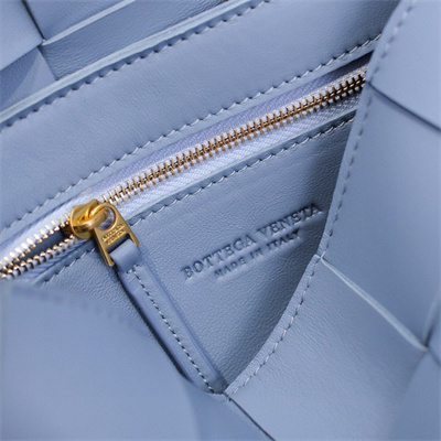 BV Cassette Cross Body Bag In Lambskin Dusty Blue Color