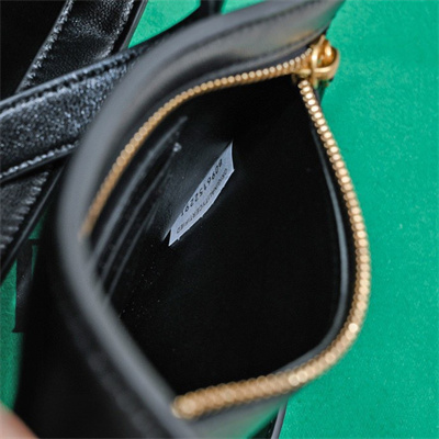 BV Small Flip Flap Tote Bag In Lambskin Leather Black Color