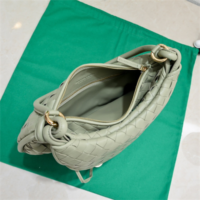 BV Medium Gemelli Shoulder Bag In Lambskin Leather Travertine Color