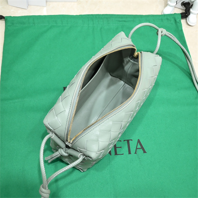 BV Small Loop Camera Bag In Lambskin Leather New Sauge Color