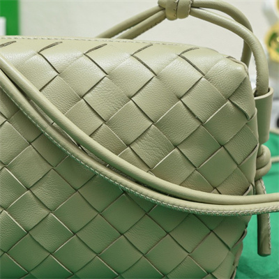 BV Mini Loop Camera Bag In Lambskin Leather Travertine Color