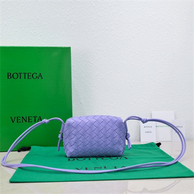 BV Mini Loop Camera Bag In Lambskin Leather Wisteria Color
