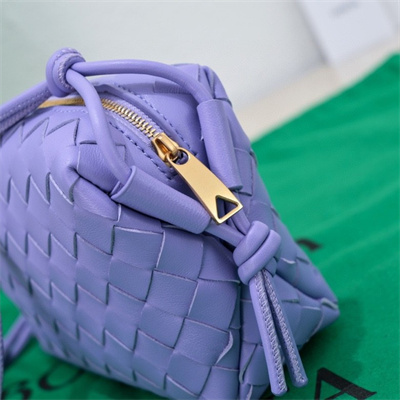 BV Mini Loop Camera Bag In Lambskin Leather Wisteria Color