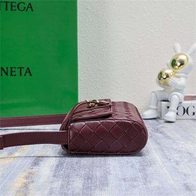 BV Mini Andiamo Shoulder Bag In Lambskin Leather Barolo Color