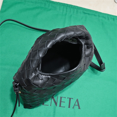 BV Mini Hop Cross Body Bag In Calfskin Leather Black Color