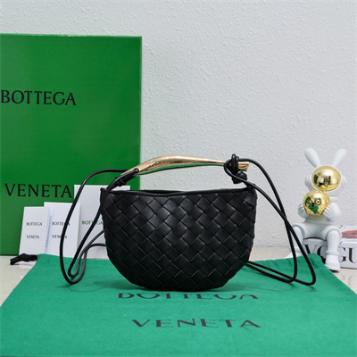 BV Mini Sardine Cross Body Bag In Lambskin Black Color