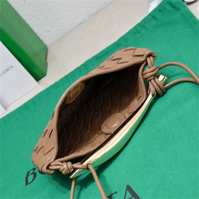 BV Mini Sardine Cross Body Bag In Lambskin Brown Color