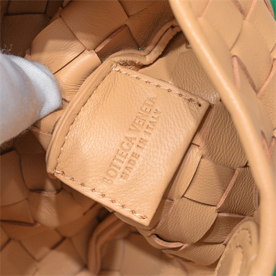 BV Mini Sardine Cross Body Bag In Lambskin Almond Color