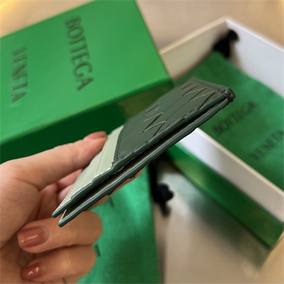 BV Card holder In Calfskin Leather Raintree/New Sauge