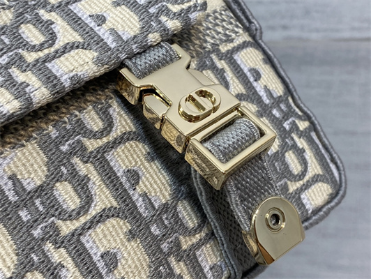 CD Small Camp Bag Grey Oblique Jacquard Embroidery