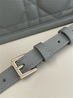 CD Small Book Tote With Strap Macrocannage Calfskin Stone Grey