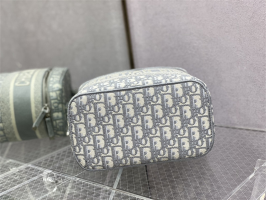 CD TRAVEL VANITY CASE Dior Oblique Jacquard Grey