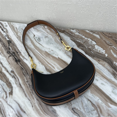 Celine Medium AVA Strap Bag In Smooth Calfskin Black