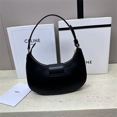 Celine Medium AVA Triomphe Bag In Smooth Calfskin Black