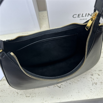Celine Medium AVA Triomphe Bag In Smooth Calfskin Black