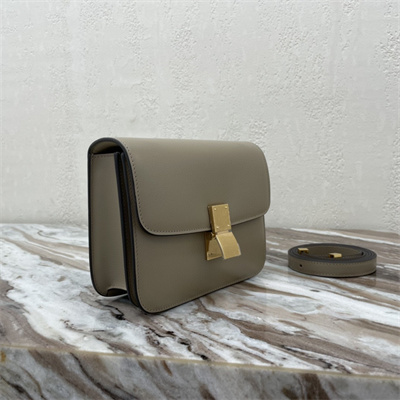 Celine Teen Classic Box Bag In Pebble Box Calfskin Leather