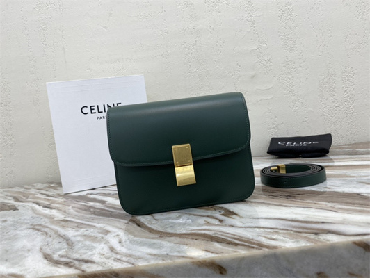 Celine Teen Classic Box Bag In Amazone Box Calfskin Leather