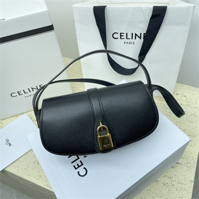 Celine Clutch on Strap Tabou In Smooth Calfskin Black