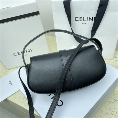 Celine Clutch on Strap Tabou In Smooth Calfskin Black
