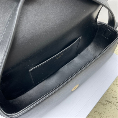 Celine Clutch on Strap Tabou In Smooth Calfskin Black