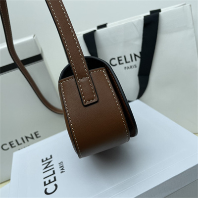 Celine Clutch on Strap Tabou In Smooth Calfskin Tan