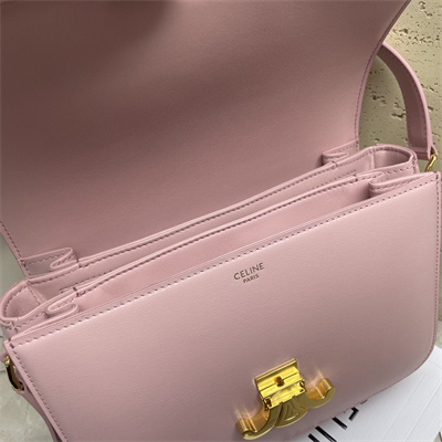 Celine Classique Triomphe Bag In Shiny Calfskin Pink Color