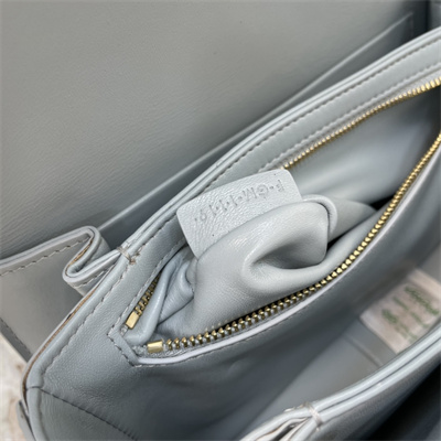 Celine Classique Triomphe Bag In Shiny Calfskin Blue Color