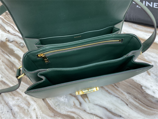 Celine Classique Triomphe Bag In Shiny Calfskin Amazone Color