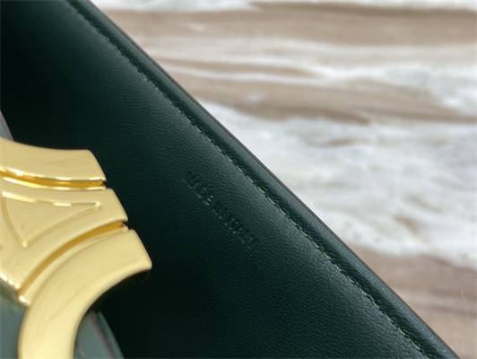 Celine Classique Triomphe Bag In Shiny Calfskin Amazone Color