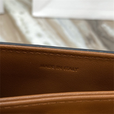 Celine Teen Triomphe Bag In Textile  and Calfskin Nature/Tan