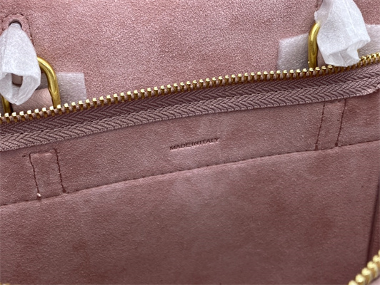 Celine Nano Belt Bag In Pink Grained Calfskin