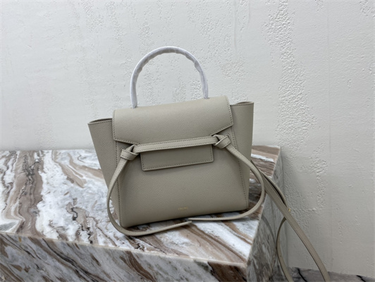 Celine Nano Belt Bag In Light Beige Grained Calfskin