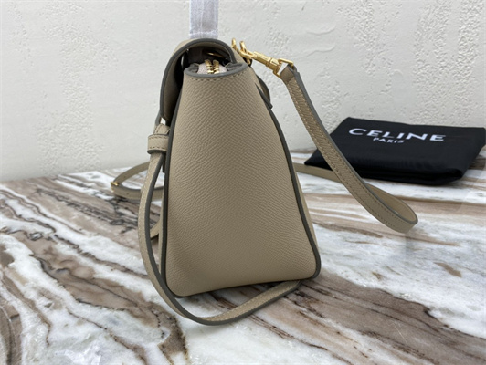 Celine Nano Belt Bag In Light Taupe Grained Calfskin