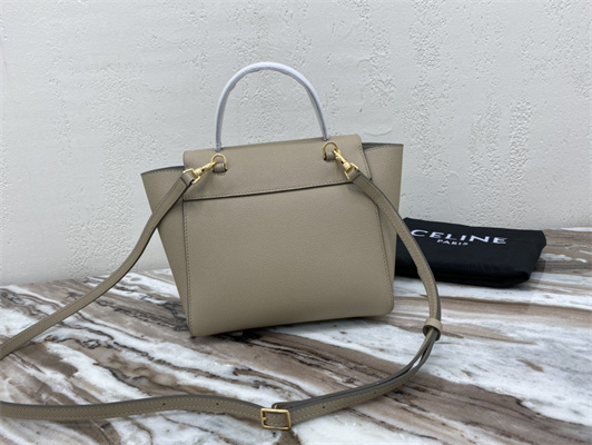 Celine Nano Belt Bag In Light Taupe Grained Calfskin