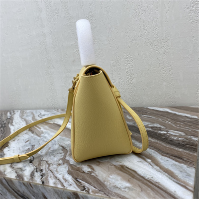 Celine Nano Belt Bag In Yellow Grained Calfskin