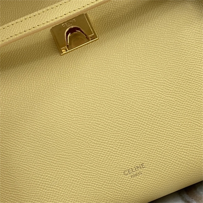 Celine Micro Belt Bag In Yellow Grained Calfskin