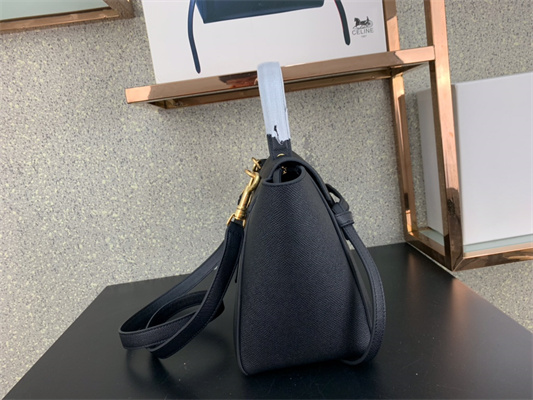 Celine Micro Belt Bag In Black Grained Calfskin