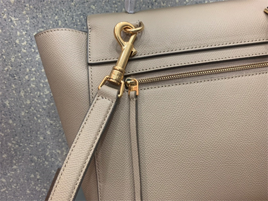 Celine Micro Belt Bag In Light Beige Grained Calfskin