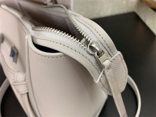 Celine Micro Belt Bag In White Grained Calfskin