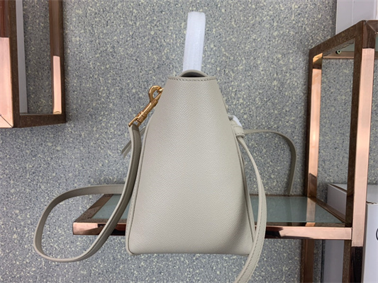 Celine Micro Belt Bag In Cream Grained Calfskin