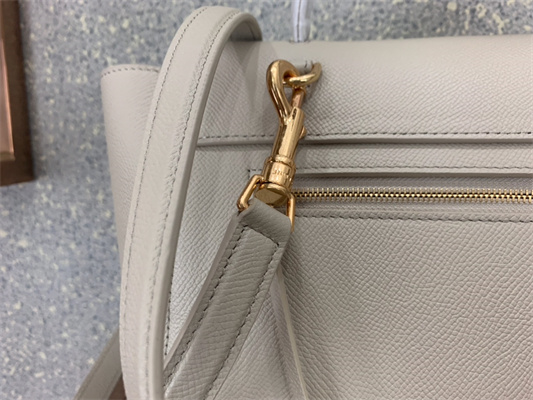 Celine Micro Belt Bag In Cream Grained Calfskin