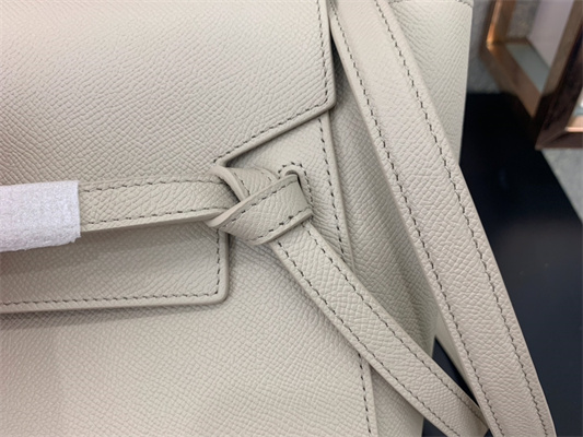 Celine Micro Belt Bag In Cream Grained Calfskin