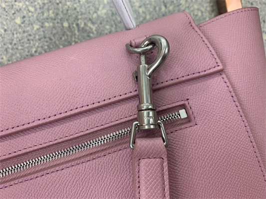 Celine Micro Belt Bag In Pink Grained Calfskin