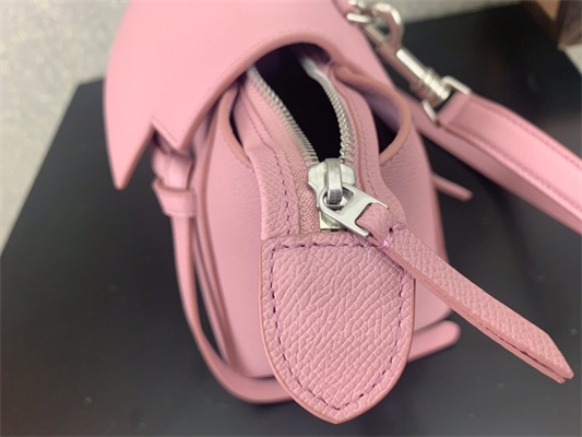 Celine Micro Belt Bag In Pink Grained Calfskin